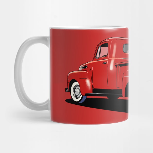 Ford F1 Pick Up truck in red by Webazoot